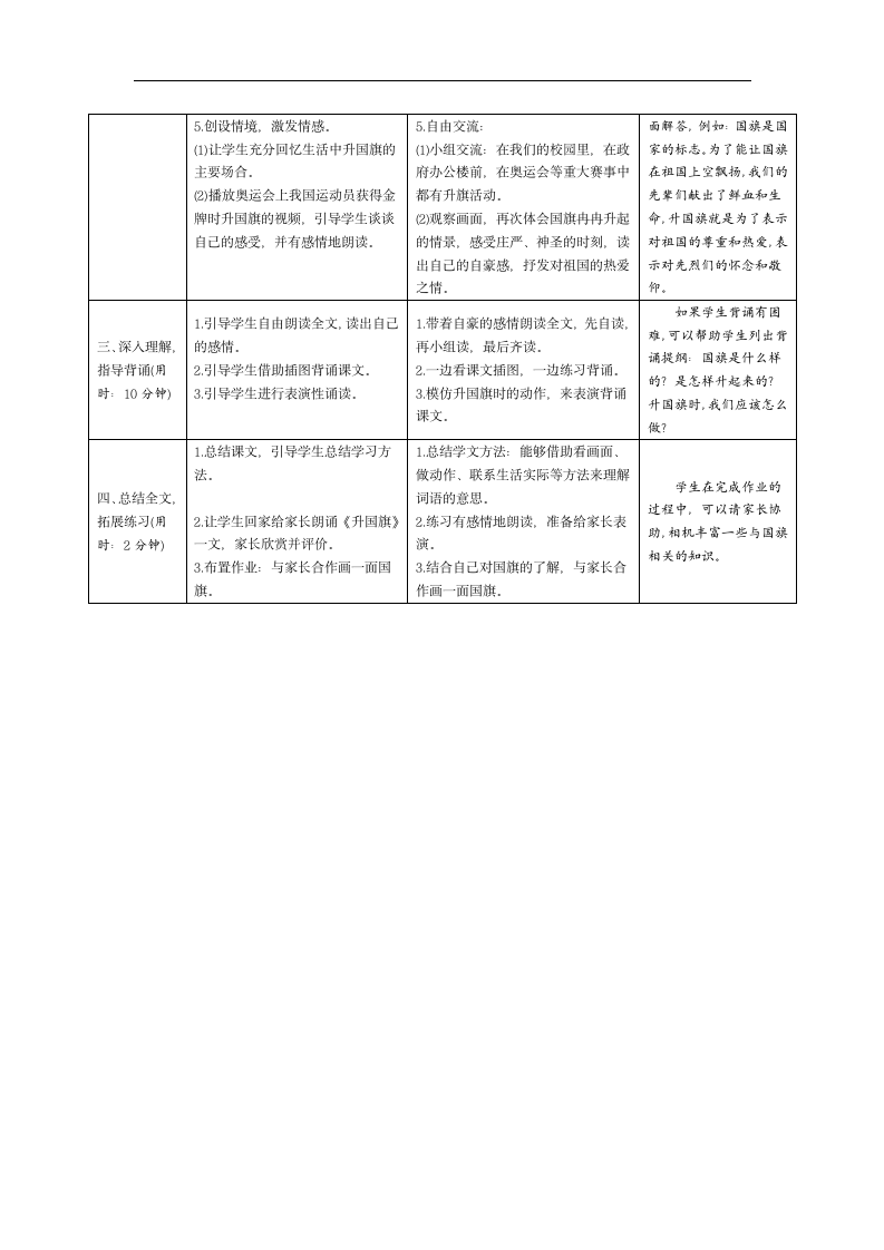 10《升国旗》导学案（表格式，2课时）.doc第4页