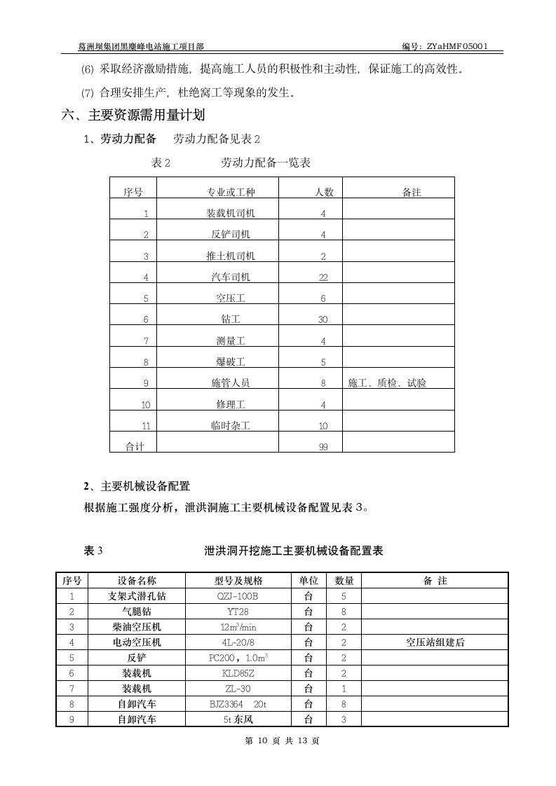 下库泄洪洞工程土石开挖施工方案.doc第10页