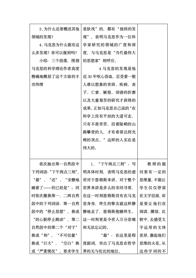 7 在马克思墓前的讲话 教案  2022-2023学年高教版语文职业模块工科类.doc第5页