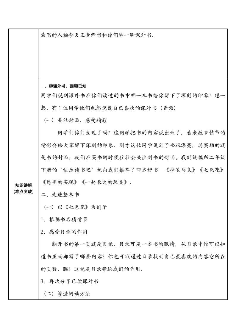 部编版二年级语文下册课文1 快乐读书吧   表格式教案.doc第2页