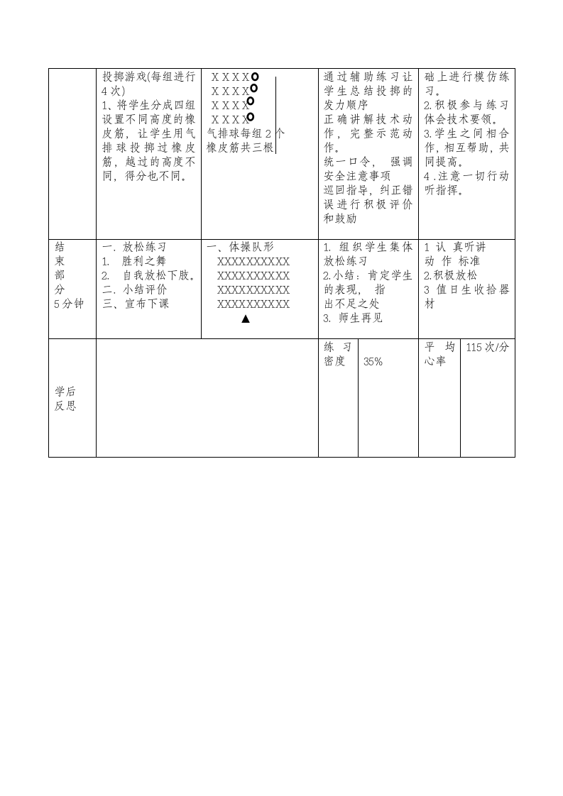 2022—2023学年人教版初中体育与健康七年级全一册 第二章 田径 双手头上掷实心球：双手头上掷实心球辅助体能练习 投掷游戏 教学设计（表格式）.doc第3页