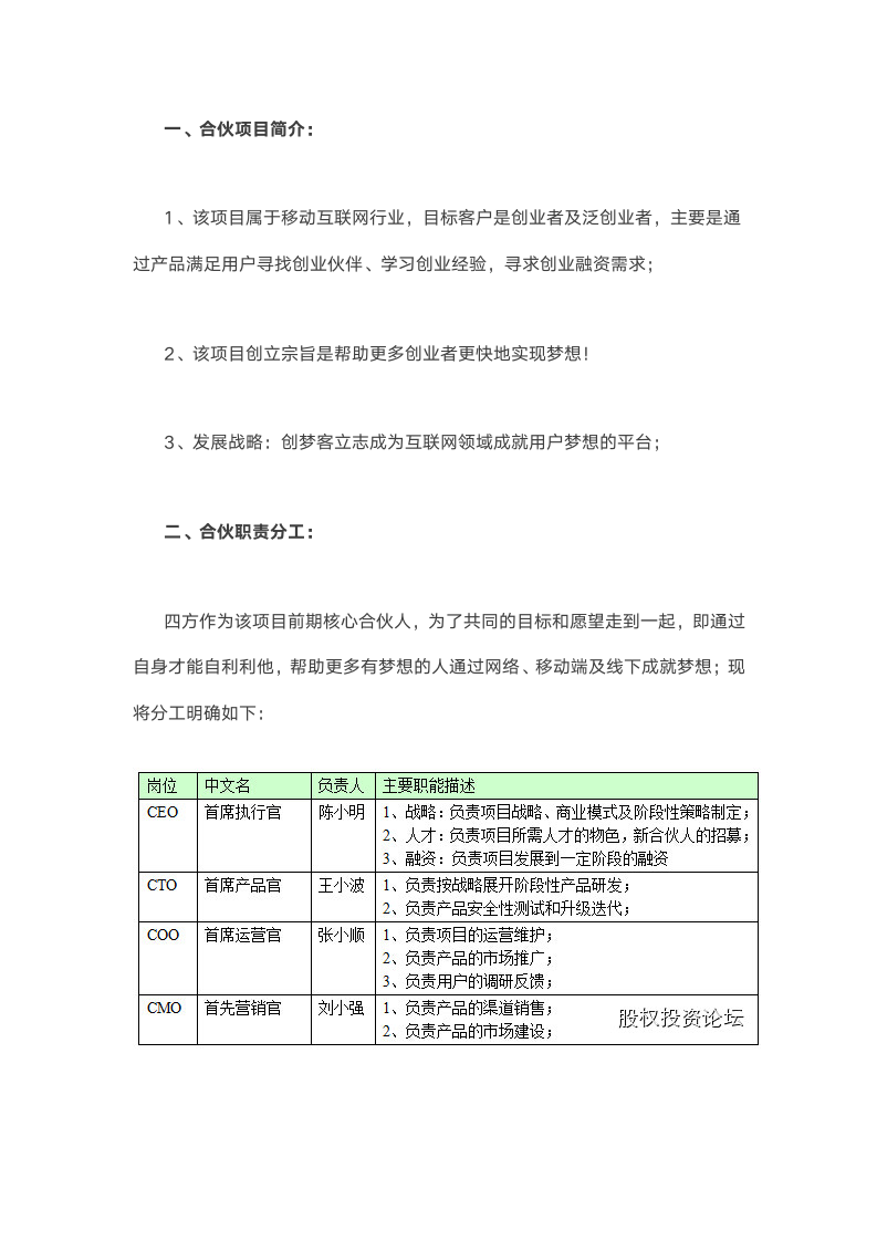 合伙创业协议书标准模板.doc第3页