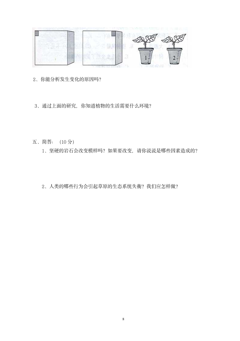 五年级上科学期末试卷含答案.docx第8页