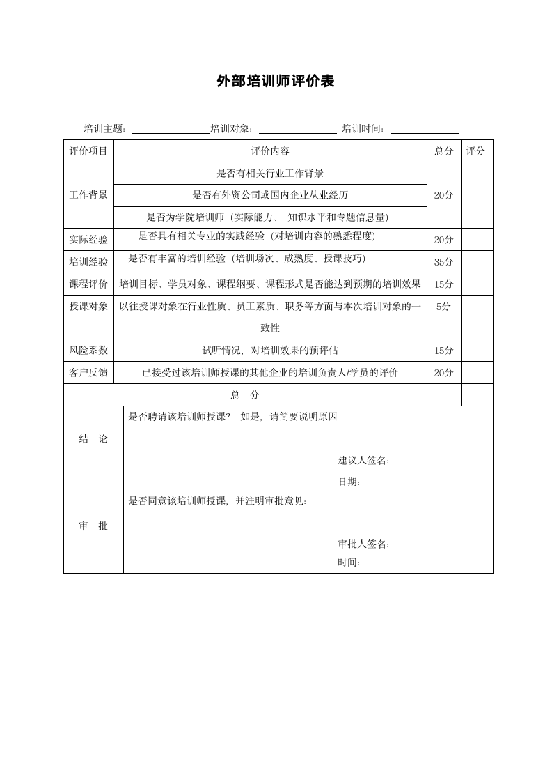 外部培训师评价表.doc第1页