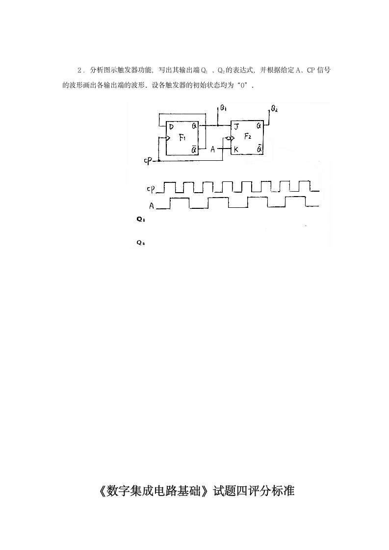 数字电路与逻辑设计试题四及答案第4页