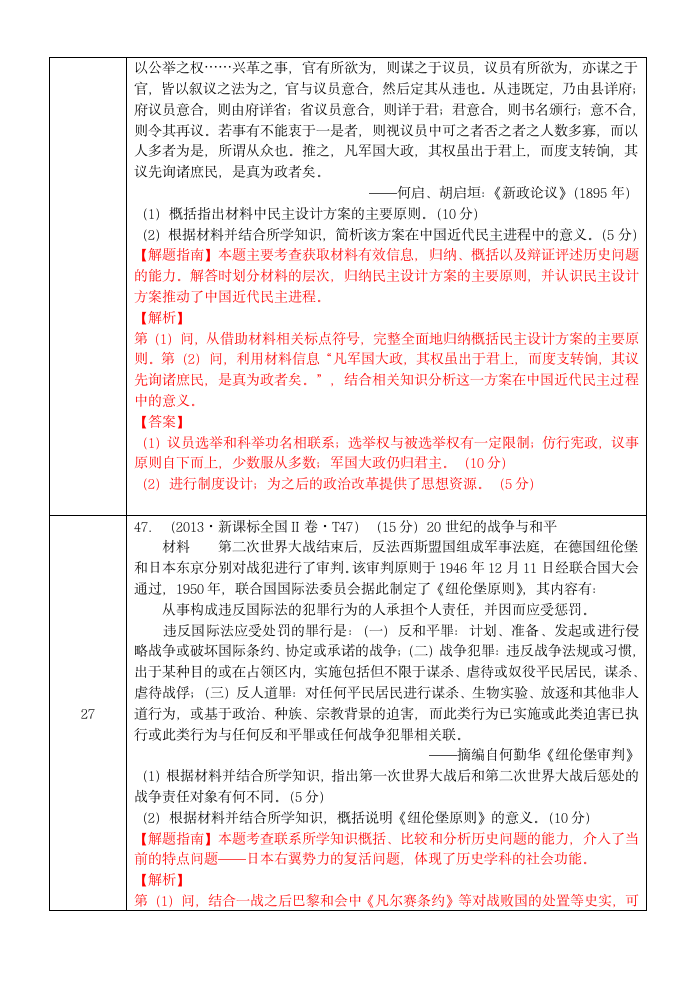 2013新课标全国II 历史+答案解析第8页