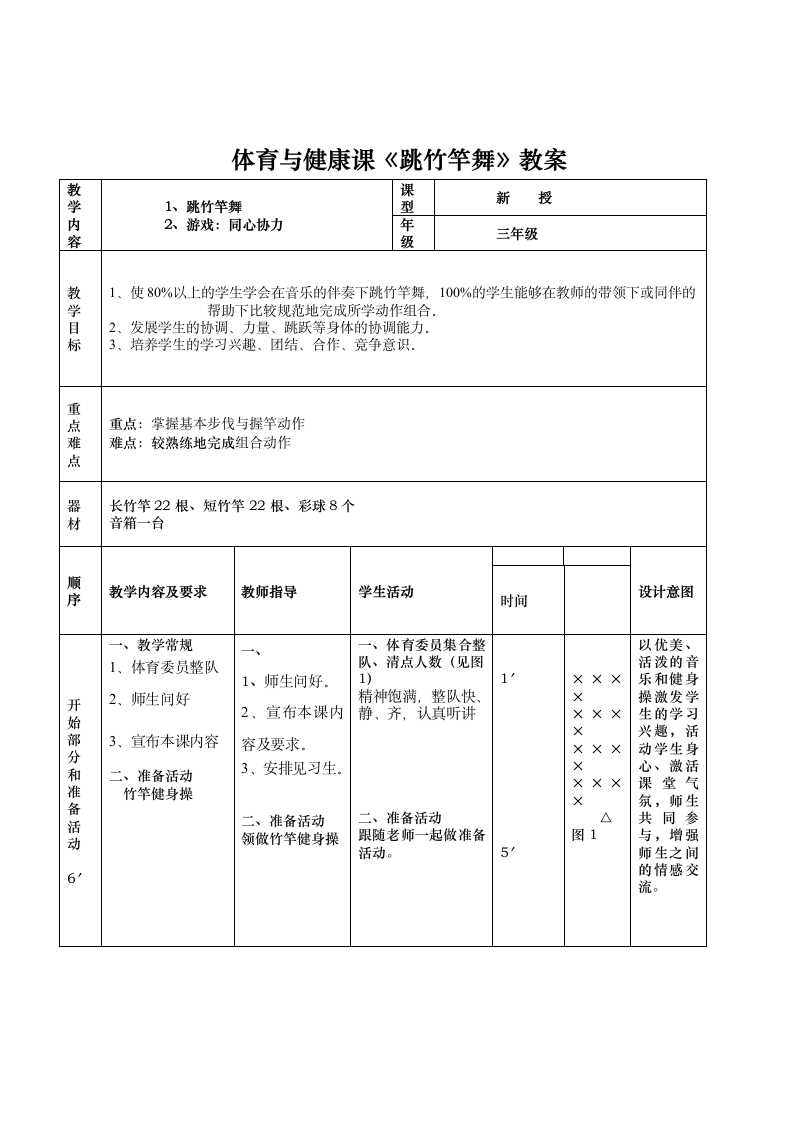 三年级体育 跳竹竿舞  教案 全国通用.doc第3页