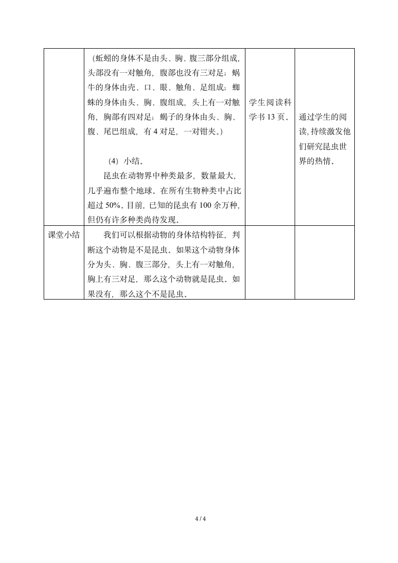 三年级上册科学 教案－2.1  昆虫 湘教版.doc第4页