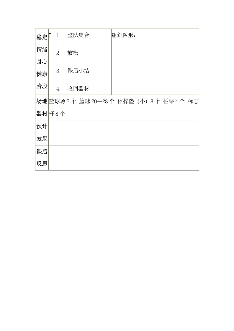 人教版体育与健康 高一篮球 行进间运球接单手低手投篮 游戏-障碍跑教案（表格式）.doc第6页