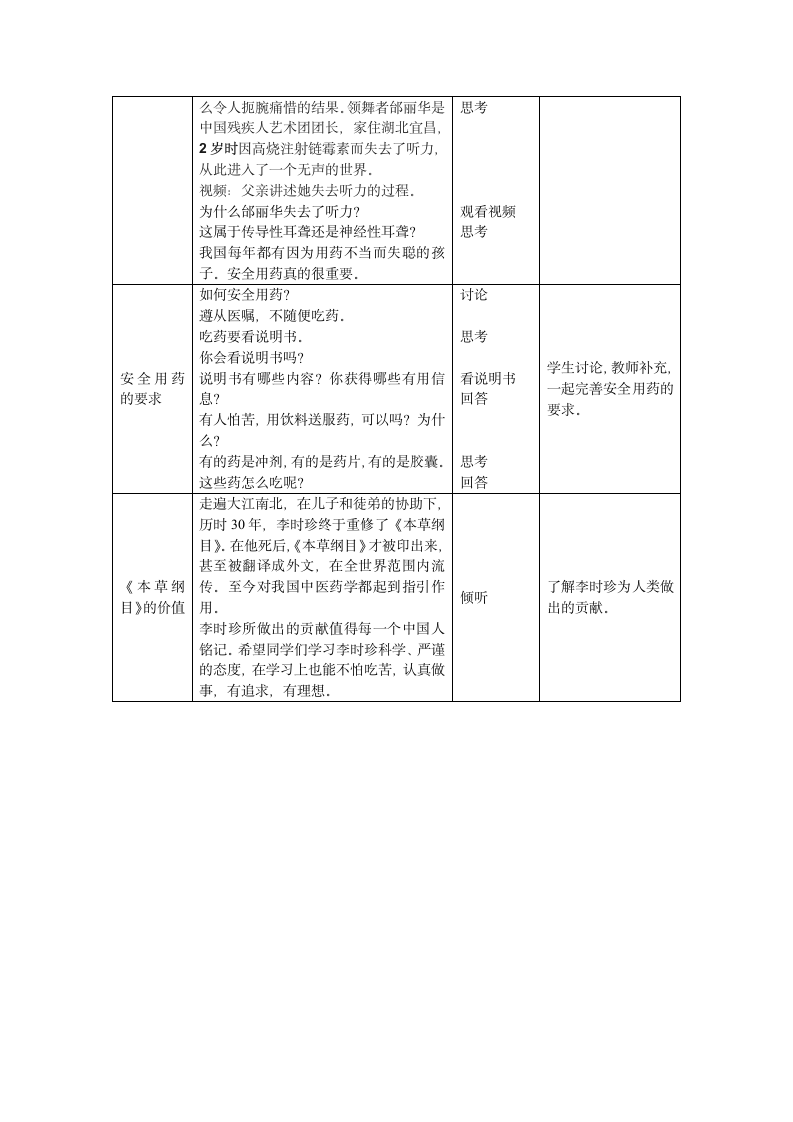 人教版初中生物八年级下册第八单元第二章 科学家的故事—李时珍与《本草纲目》教案.doc第3页