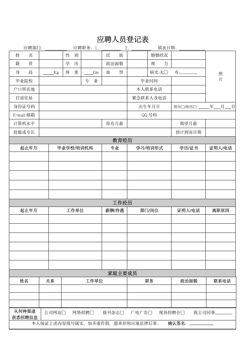 各种人事表格汇总.doc第2页