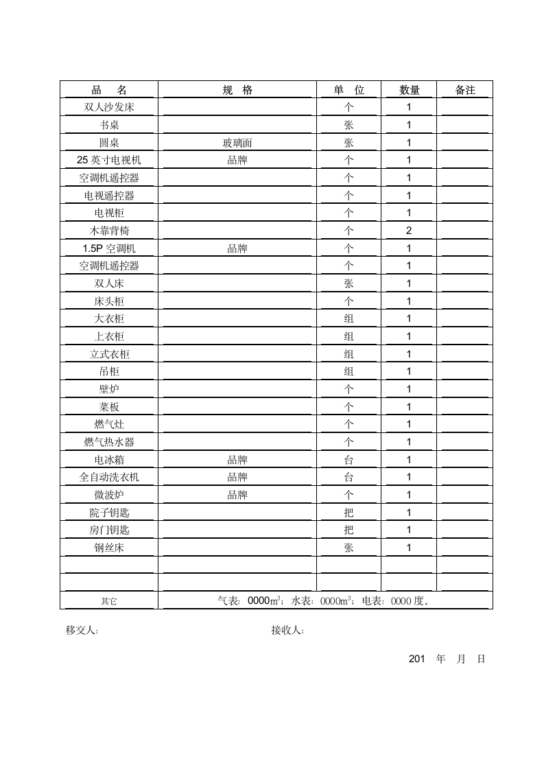 房屋租赁合同及物品清单(全面实用).doc第3页