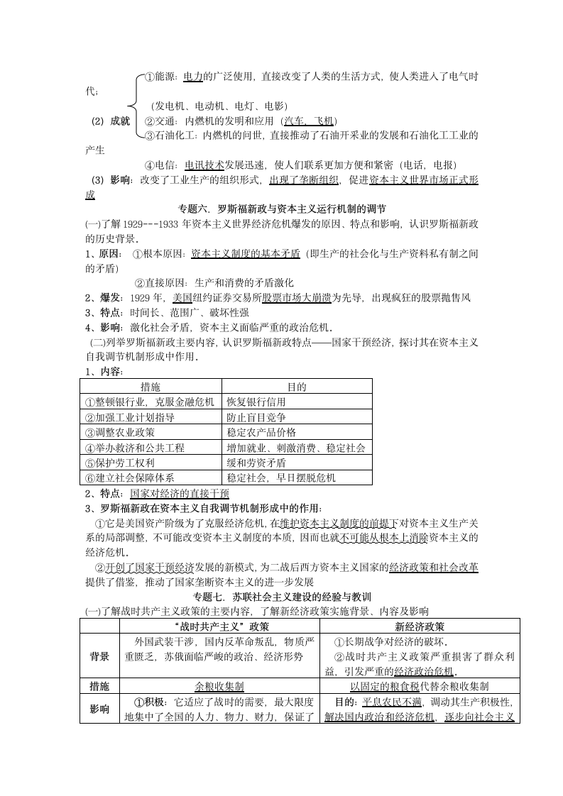 历史岳麓版必修二 经济模块会考复习材料.doc第6页