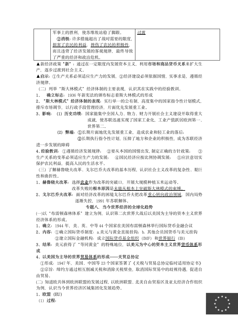 历史岳麓版必修二 经济模块会考复习材料.doc第7页