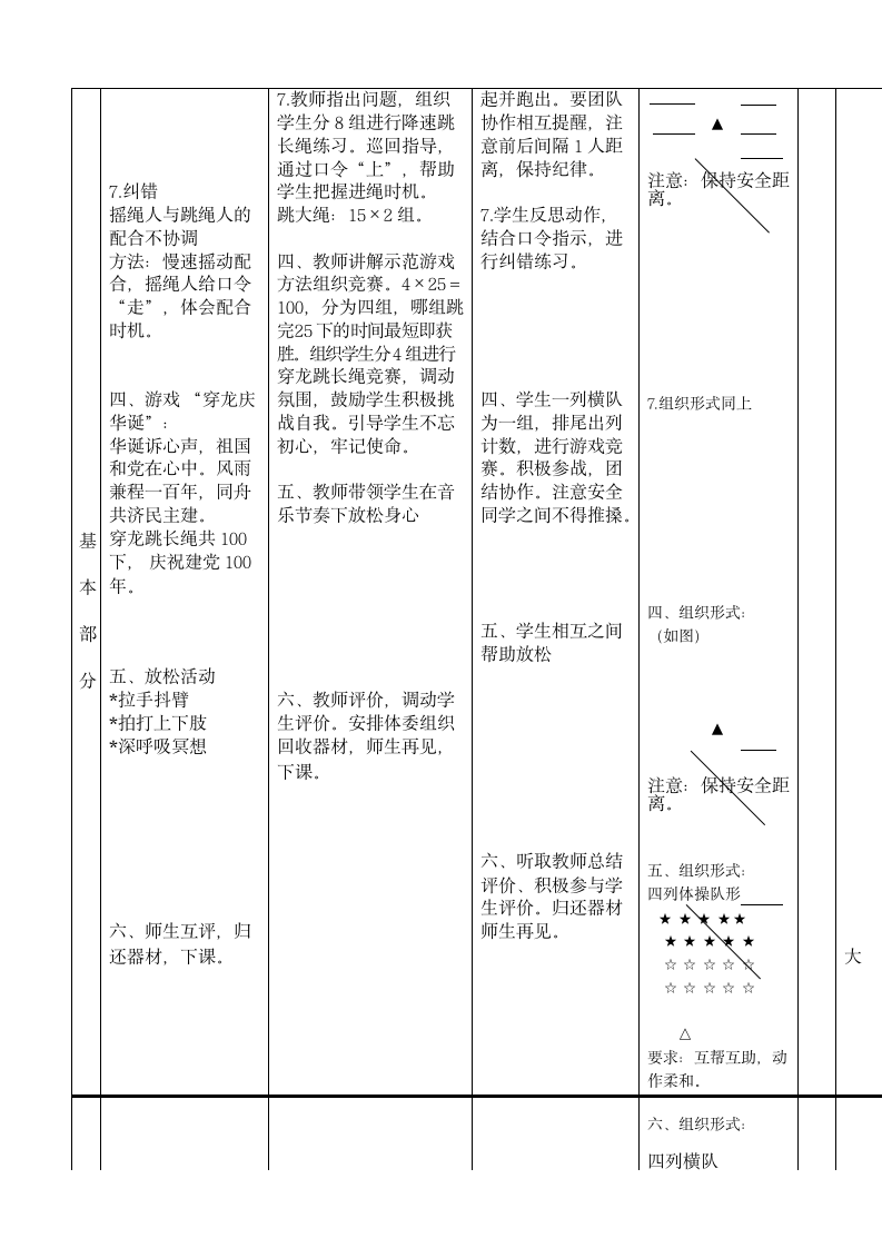 穿梭跳长绳（教案） 体育五年级上册.doc第9页