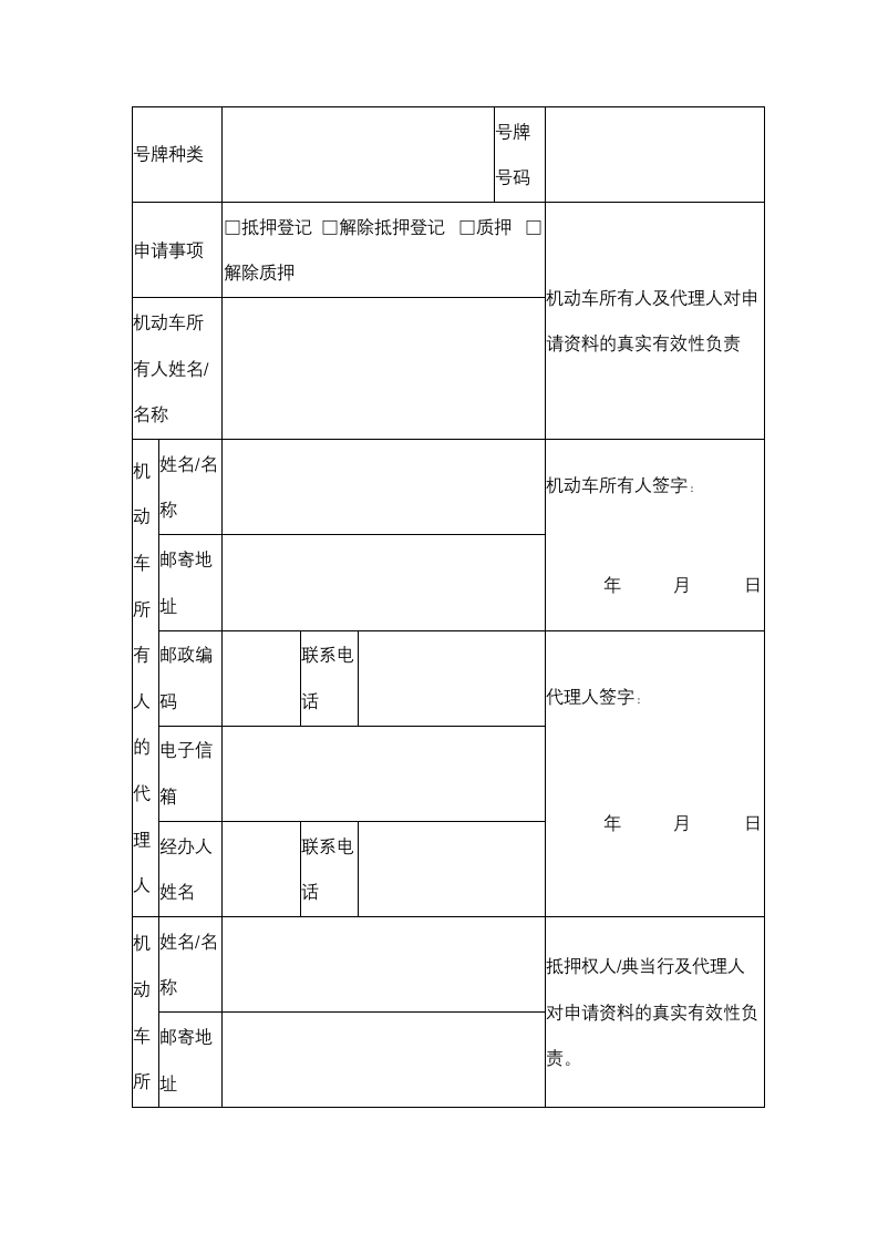 机动车抵押登记质押备案申请表.docx第2页