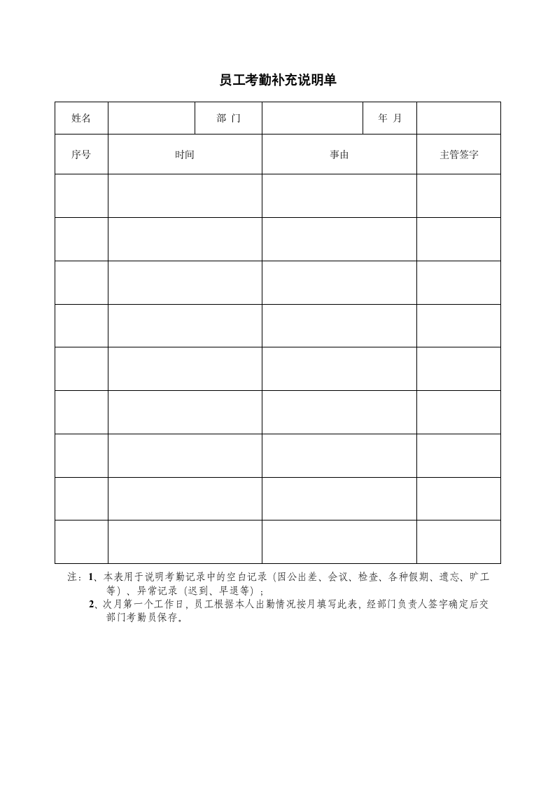 贵州XX产业投资管理有限公司考勤管理制度.doc第10页