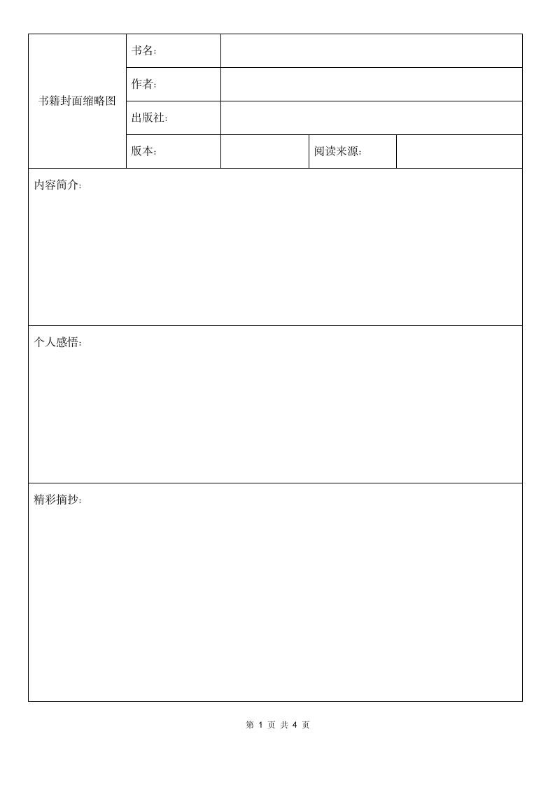 读书笔记模板简约版.docx第2页