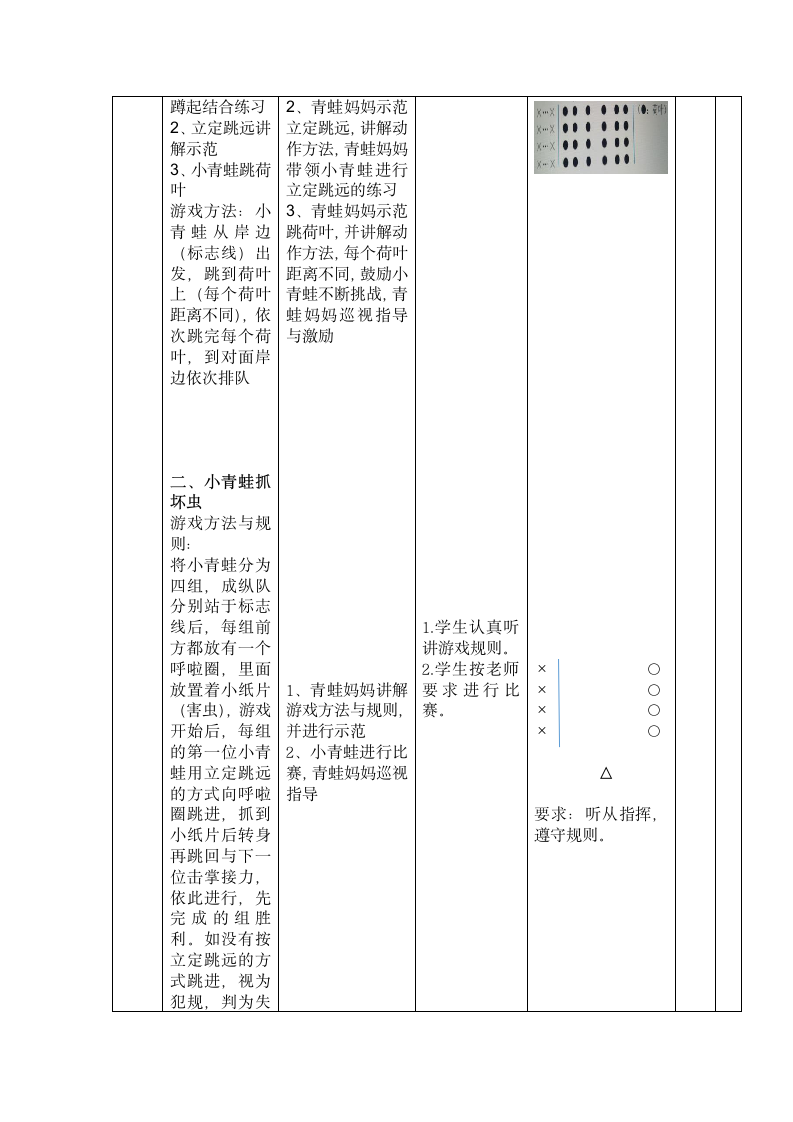 体育与健康 一年级下册-立定跳远  教案（表格式）.doc第4页