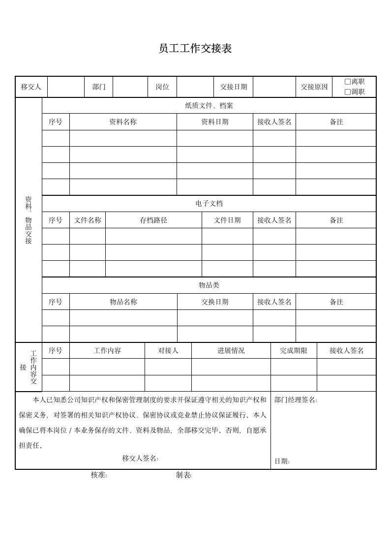 员工工作交接表.doc第1页