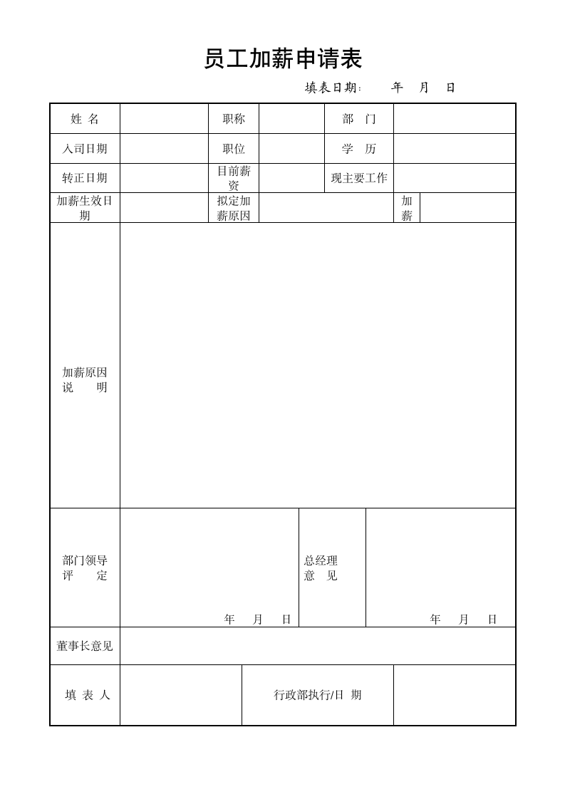 员工加薪申请表.docx第1页