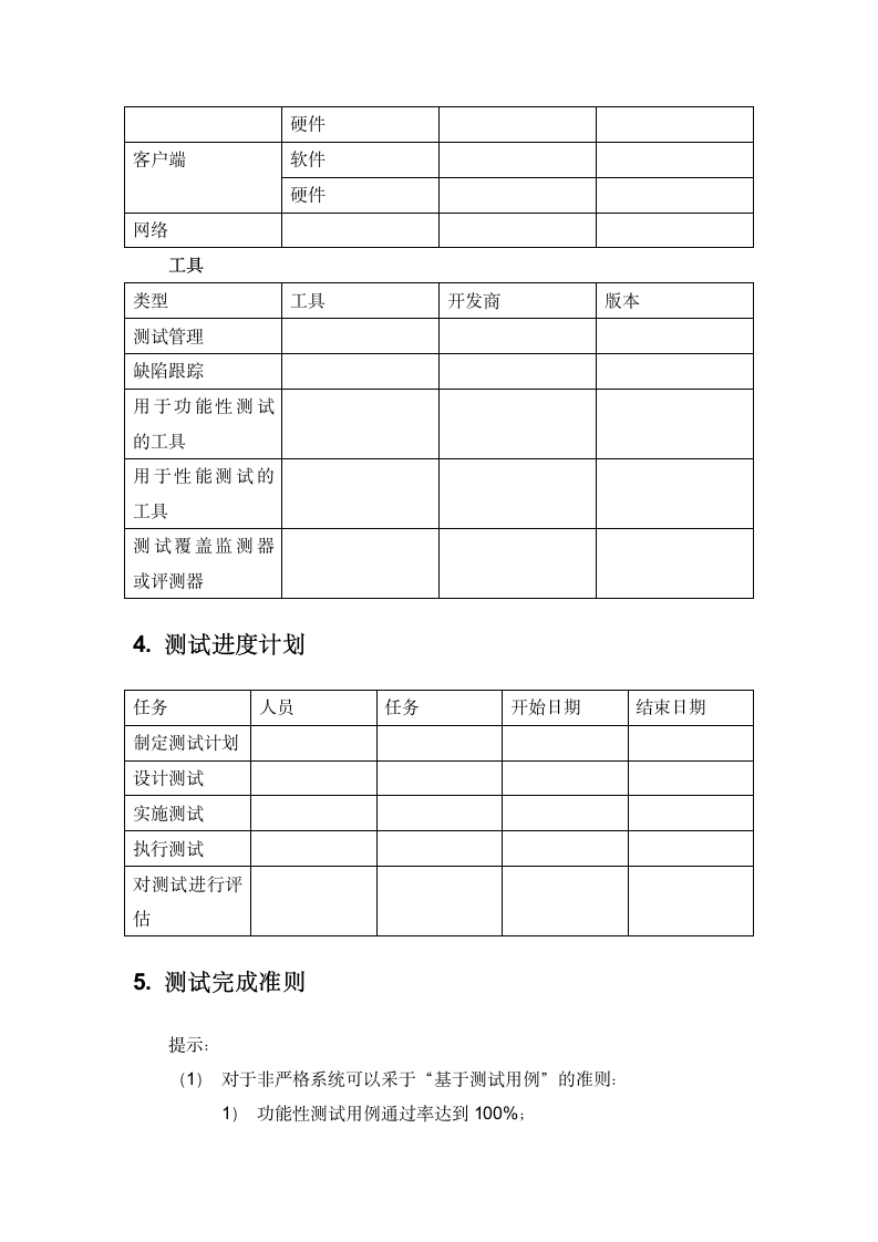 软件系统用户测试计划模板.doc第2页