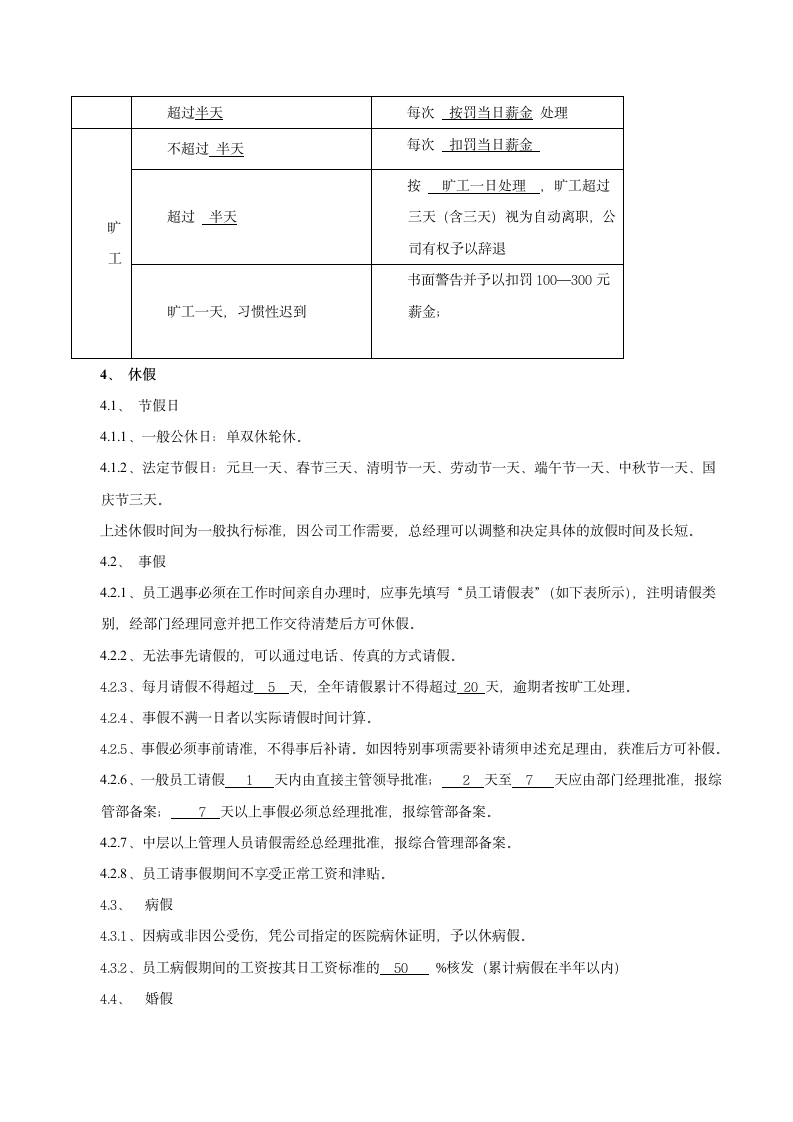 考勤管理规定.docx第2页