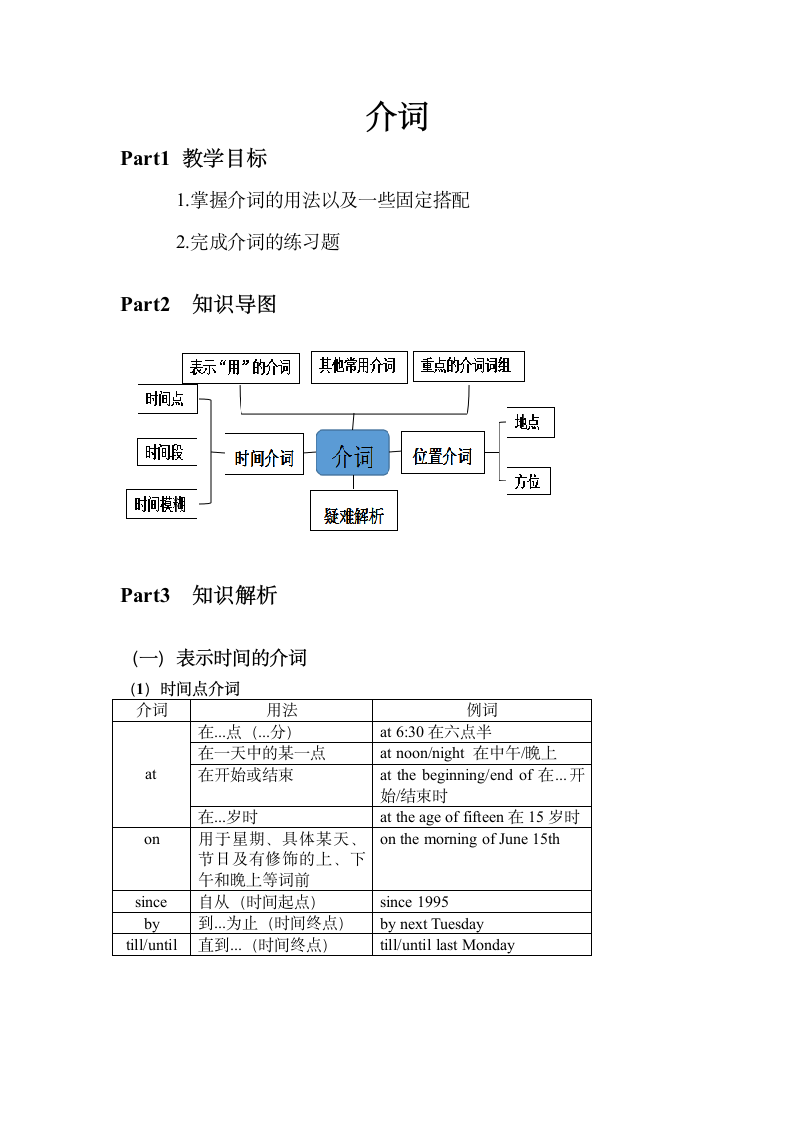 2023年中考英语介词专题专练（无答案）.doc第1页