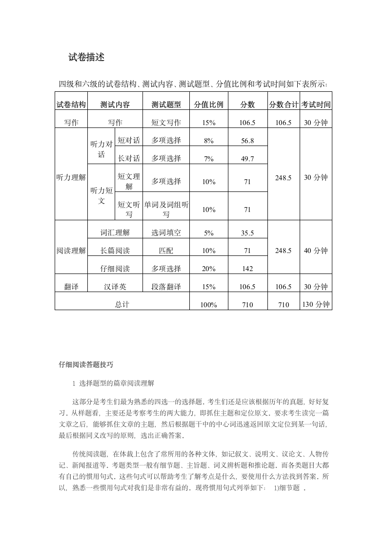 2014年12月新英语六级考试时间、新题型及分数分布第2页