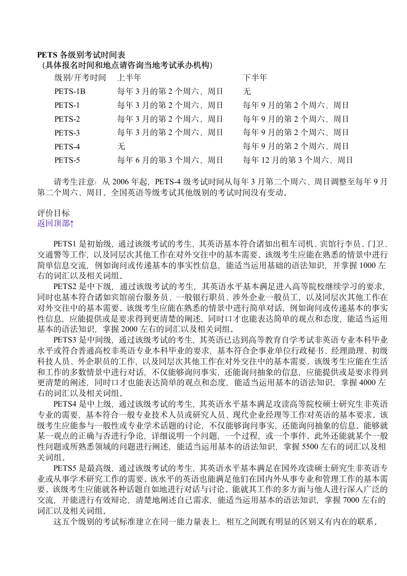 公共英语PETS报名第2页