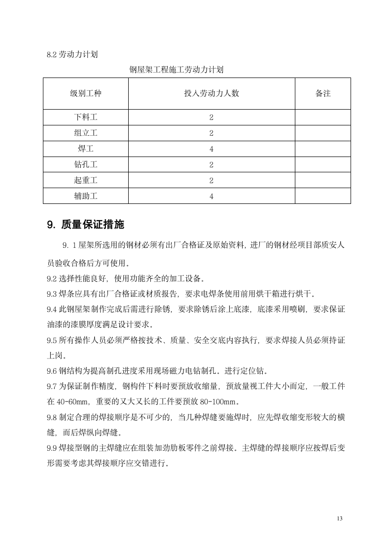 梯形钢屋架施工方案.doc第13页