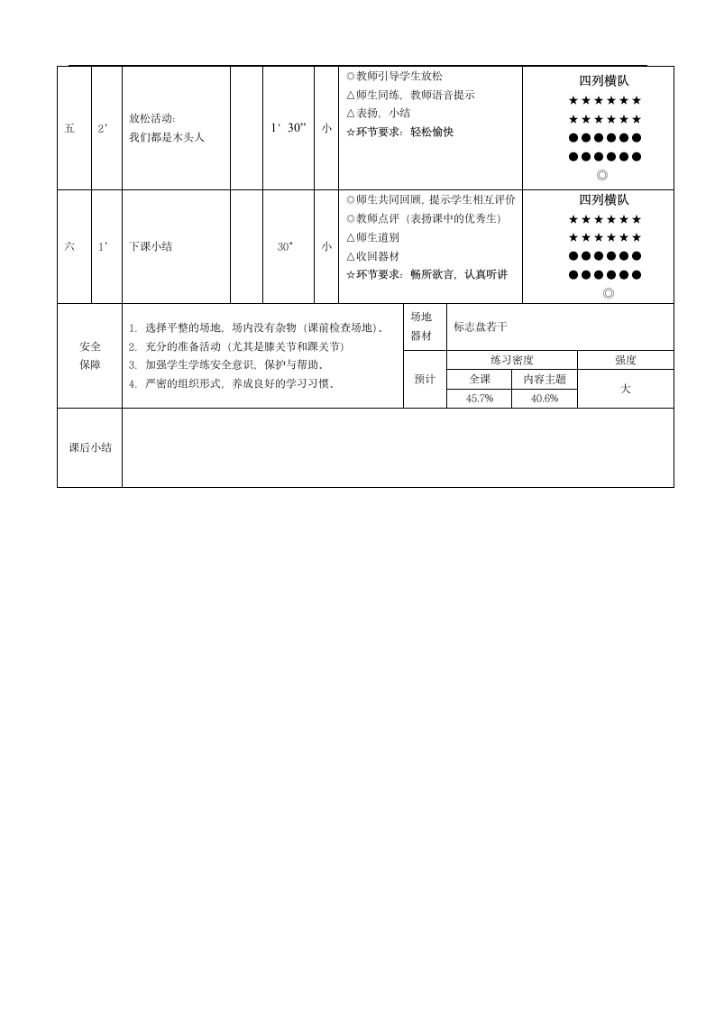 五年级下册体育-50米快速跑 教案(表格式).doc第3页