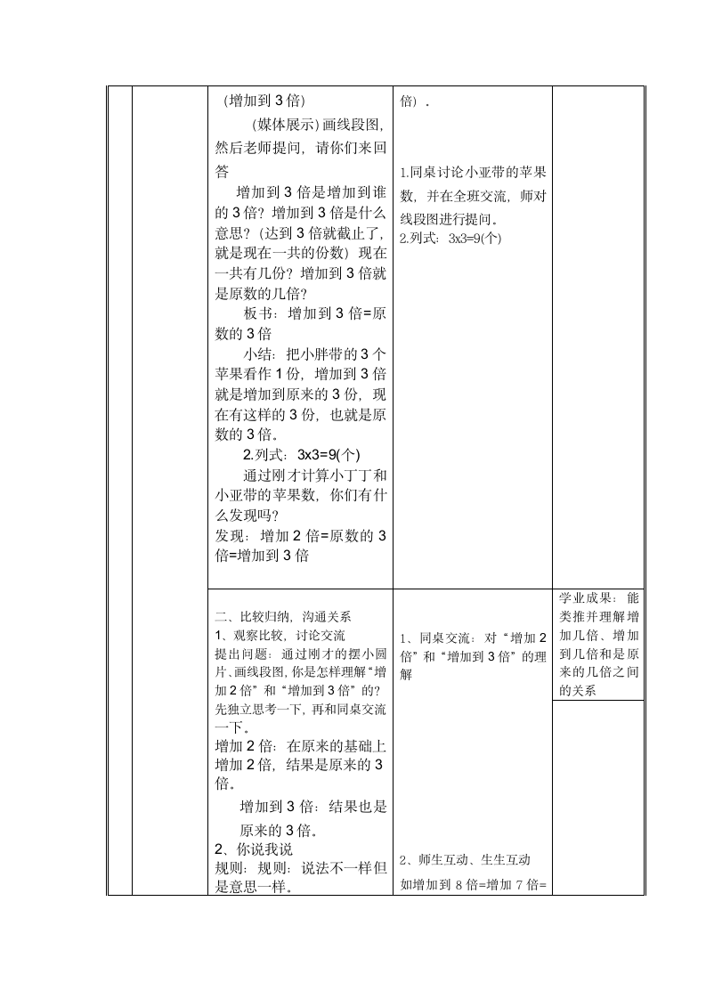 四年级下册数学教案-5.1  解决问题（2）（增加几倍、增加到几倍） 沪教版.doc第4页