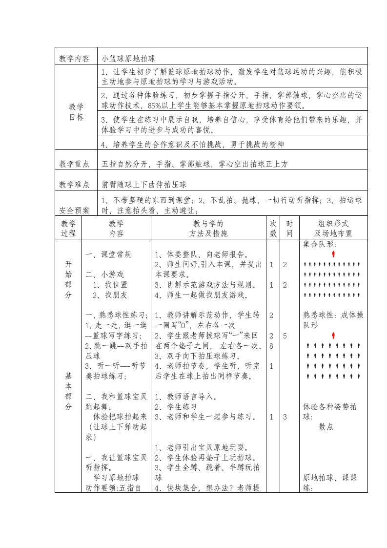 体育与健康 1～2年级全一册原地拍球教学设计.doc第5页