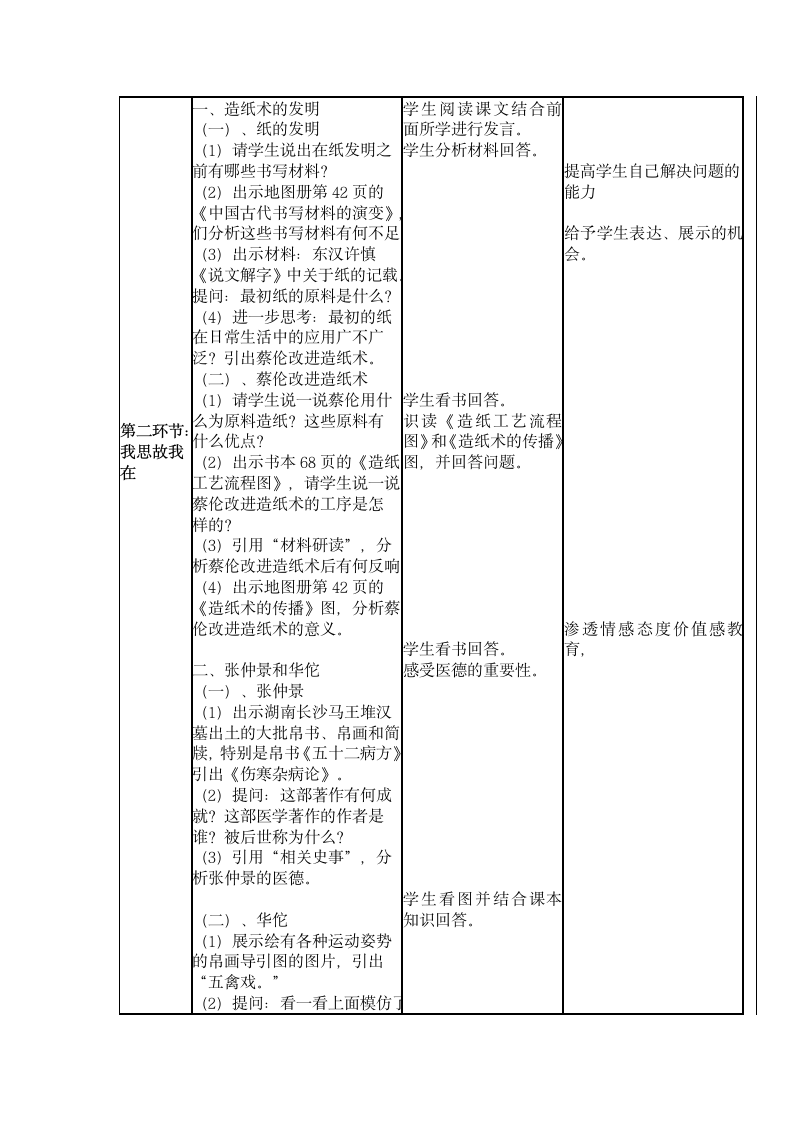 部编版七年级上册历史教案第15课 两汉的科技和文化.doc第2页