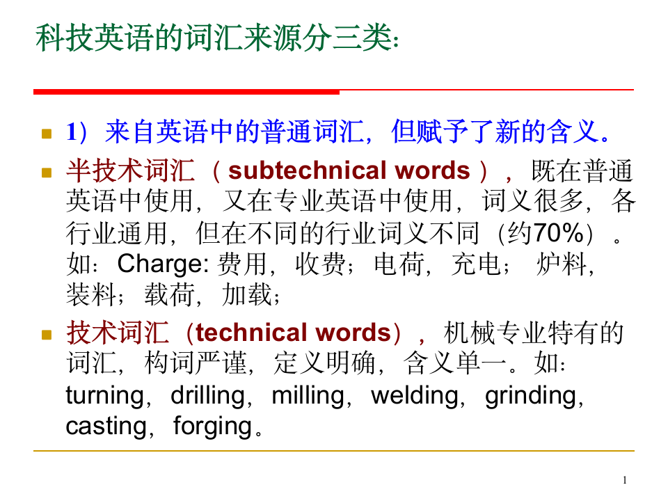 河北科技大学专业英语考试题第1页