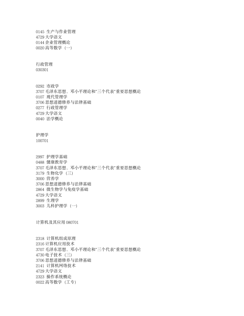 2010年7月贵州省高等教育自学考试日程表第3页