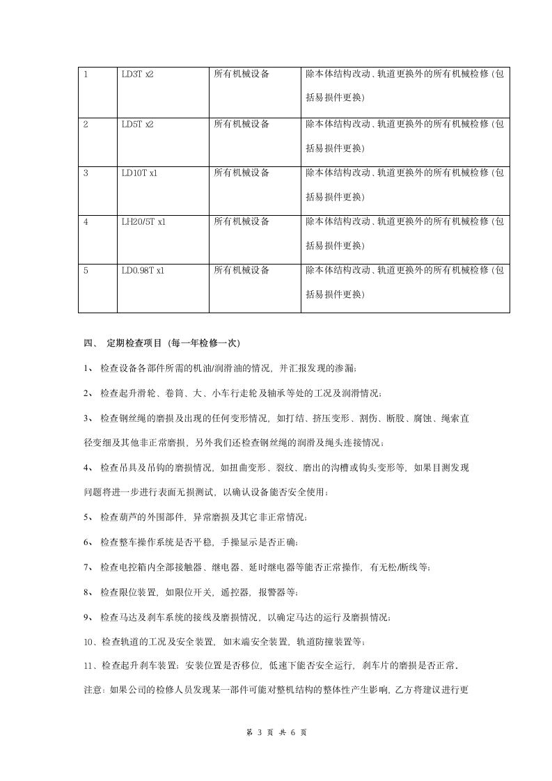 起重机维保合同协议书范本 详细版.doc第3页