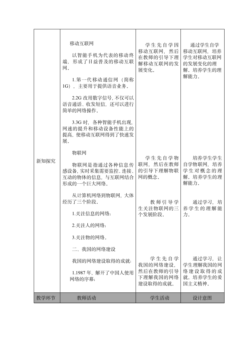 第一章活动1网络与社会生活（第一课时）教案2021—2022学年人教版（新疆专用）七年级下册.doc第3页