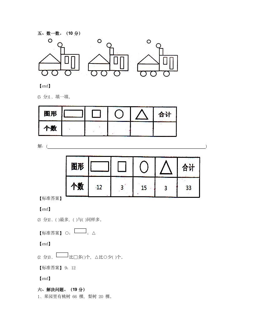 贵州遵义红花岗区迎红小学2014学年一年级（下）数学期末检测试卷.docx第9页