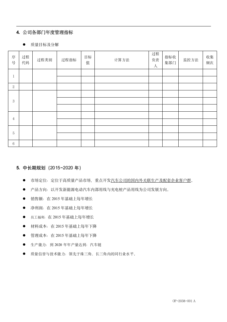 制造科技企业年度经营计划模版.doc第2页