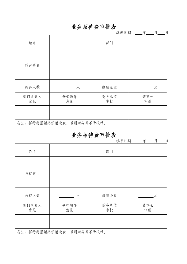 业务招待费审批表.doc第1页