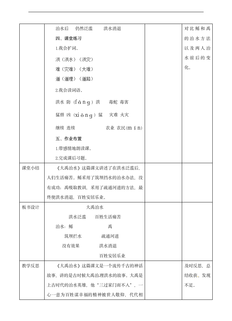 二年级上册语文教案-15 大禹治水.doc第7页