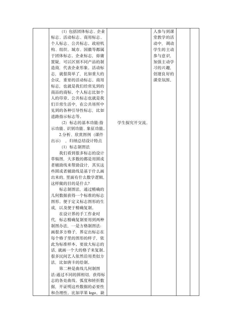 人美版（北京）五年级下册美术-第10课  生活中的标志 教案(表格式).doc第3页