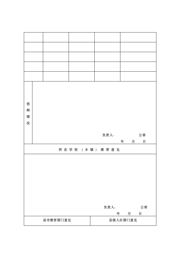 中小学教师职称资格评审表第9页