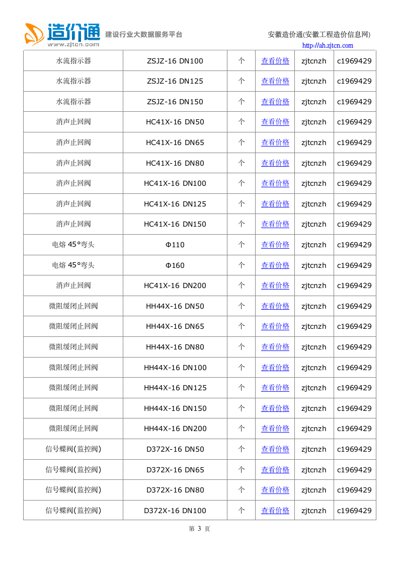 铜陵信息价,最新最全铜陵工程造价信息网信息价下载-造价通第3页