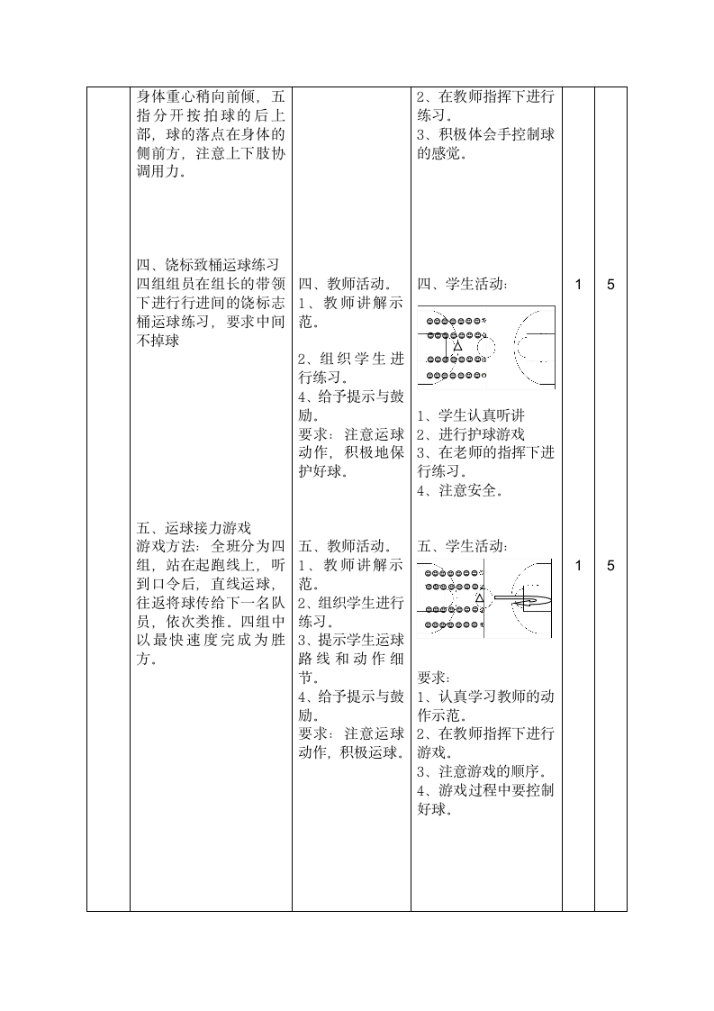 体育与健康 四年级-篮球运球教案.doc第3页