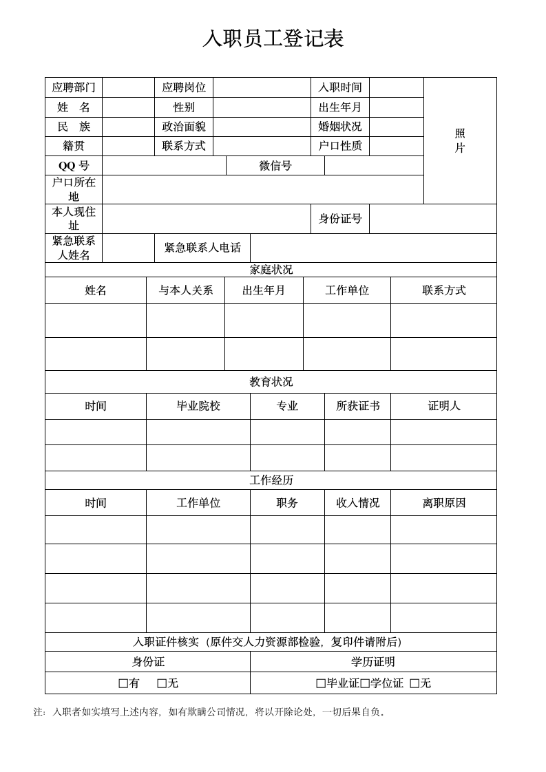 公司人事管理系列表格（从面试、入职、转正、到离职）.doc第3页