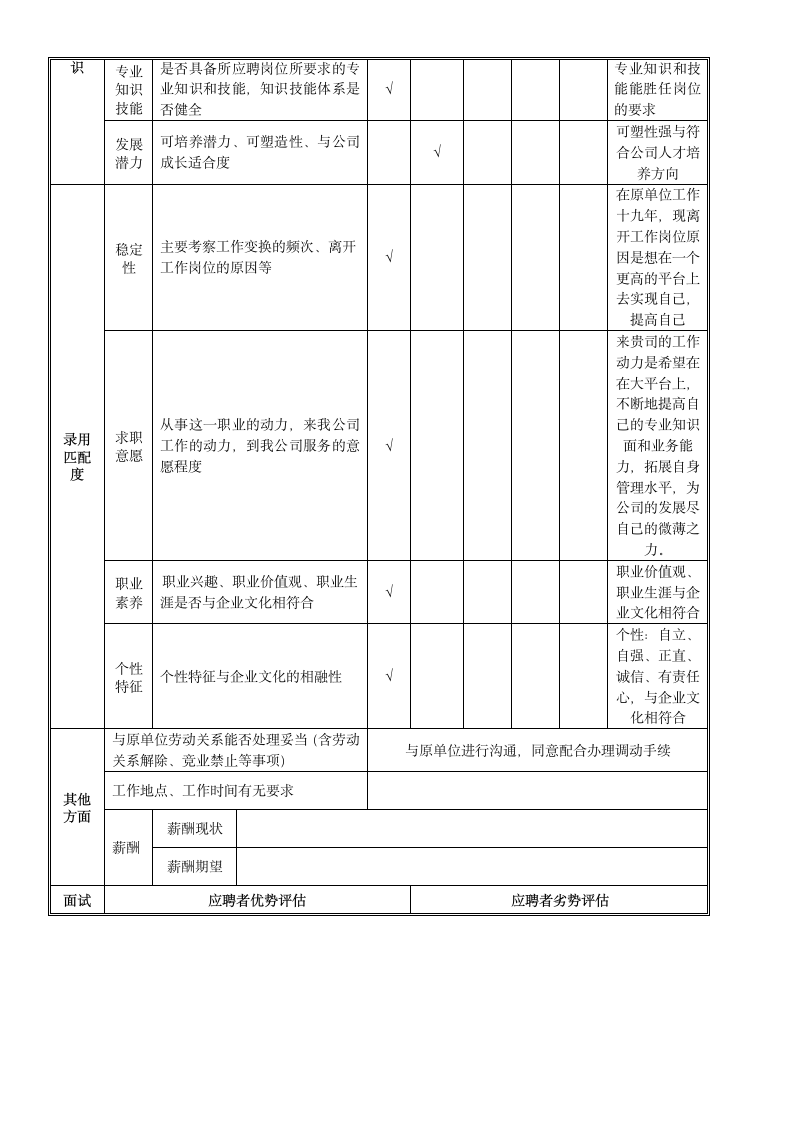 公司面试评价表.doc第2页