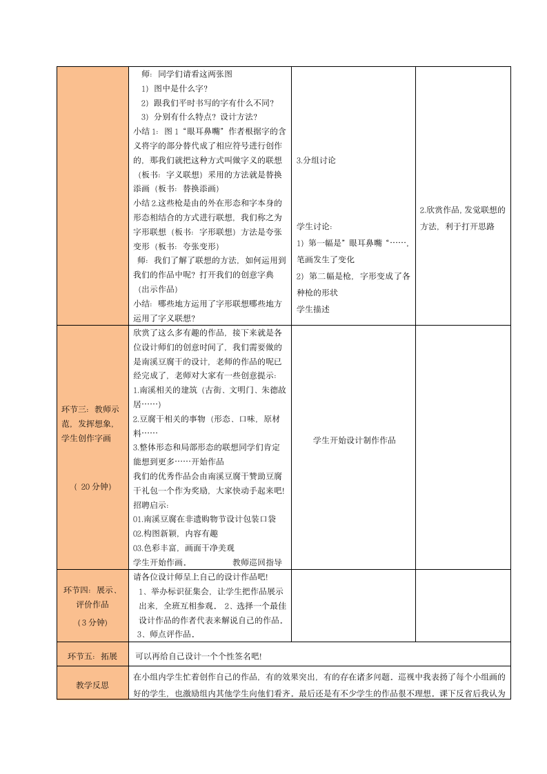 第12课  汉字的联想-南溪豆腐干（教案）人美版美术四年级下册.doc第3页